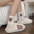thumbnail image 4 of Pantuflas de felpa de oso de algodón para mujer, versátiles, a la moda, ropa interior y exterior, suave y grueso, antideslizante, diseño bonito y cálido, 4 of 4