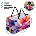 thumbnail image 2 of Petal flower Decorative Box Laundry Bag Shopping Bags Reusable Foldable Large Capacity Oxford Cloth Tote Bag, 2 of 7