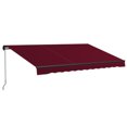 thumbnail image 1 of Outsunny Auvent Rétractable de Patio 13 Pieds x 10 Pieds Abri Pare-Soleil, Rouge Vin, 1 of 10