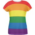 thumbnail image 1 of LGBT Rainbow Gay Pride Flag All Over Womens T-Shirt, 1 of 1