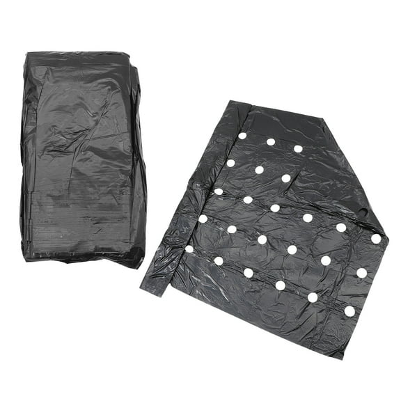 WORGEOUS  2 Pcs Perforated Thermal Insulation Film Planting Crop Plastic Black