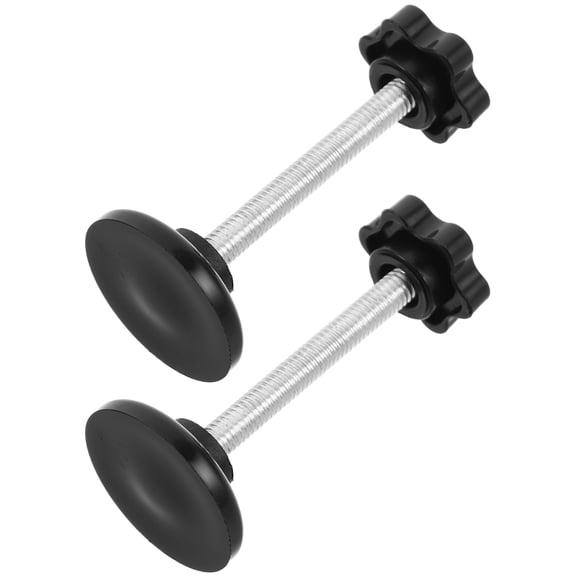 OUNONA 2-Pack Adjustable Locking Black Plastic Replacement Knobs for Wheelchair and Walker Hardware Accessories