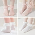 thumbnail image 5 of Baby Lace Socks Toddler Eyelet Frilly Socks Girls Ruffle Sock 6 Pairs, 5 of 6