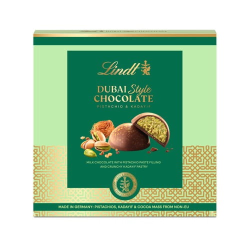 Lindt Dubai Style Milk Chocolate Pralines 90g, British Import (Pack of 6)