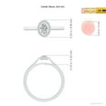 thumbnail image 4 of ANGARA Natural 0.21 Ct. Diamond Halo Engagement Ring in 14K White Gold for Women (Ring Size: 11.5), 4 of 9