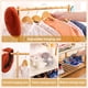 thumbnail image 5 of Vilaxing Perchero de bambú para ropa para niños con 2 cestas de almacenamiento y 2 varillas ajustables para colgar, soporte para ropa infantil con estante, estantes para vestir para sala de juegos, do, 5 of 5