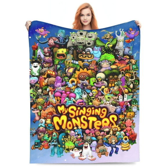 My Singing Monsters Ultra-Soft Micro Fleece Blanket Throw All Season Fuzzy Lightweight Throw Blankets For Office Company Home Couch Bed Sofa 40"X30"