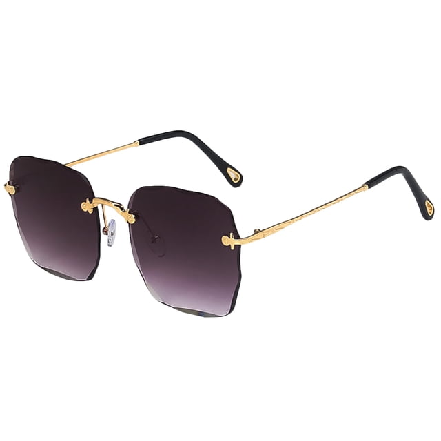 UPGRATOR 1Ud Gafas De Sol Sin Marco Para Mujer Con Montura Metálica Y Rectangular