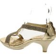 thumbnail image 3 of Delicacy Women Lety73 Rhinestone T-Strap Evening Dancing Dress Low Heel Sandals, 3 of 4