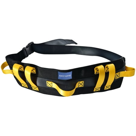 - Secure STWB-62Y Ultra Wide Transfer and Walking Gait Belt with 7 Hand Grips and Quick Release Buckle - Patient Safety Caregiver Transfer Aid