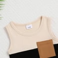 thumbnail image 3 of SNKSDGM Toddler Boys Clothes 3T To 4T 4Th of July Toddler Boys Girls Sleeveless Patchwork Shirt Pullover Tops Vest Shorts Outfits 18-24 Months, 3 of 5