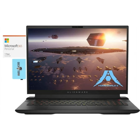 Dell Alienware m18 Gaming/Entertainment Laptop (AMD Ryzen 9 7845HX 12-Core, 18in 480 Hz Wide UXGA (1920x1200), Win 11 Pro) with Microsoft 365 Personal , Dockztorm Hub