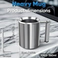 thumbnail image 2 of Auckpure Heavy Mug,22 LB/ 10KG Stainless Steel Cup,Super Heavy Dumbbell Fitness Sports Mug,Gym Exercise Coffee Lover Gift, 2 of 6