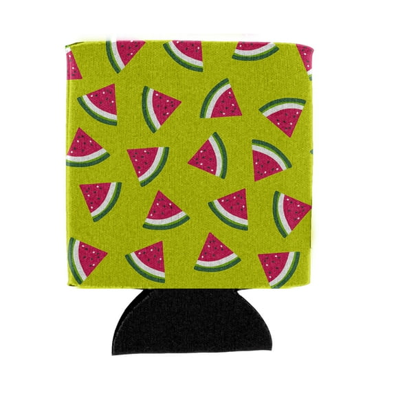 Carolines Treasures BB5151CC Watermelon on Lime Green Can or Bottle Hugger  Can Hugger multicolor