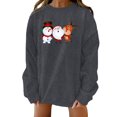 thumbnail image 1 of Sudadera de manga larga con estampado navideño informal con cuello redondo para mujer a la moda Fridja  fhghd712, 1 of 4