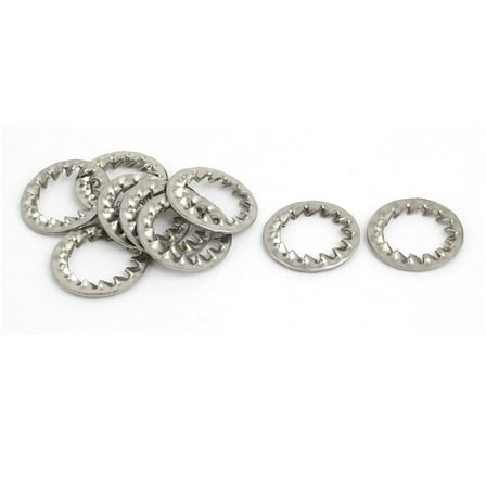 16mm Inner Dia 304 Stainless Steel Internal Serrated Lock Washers Gasket 10pcs