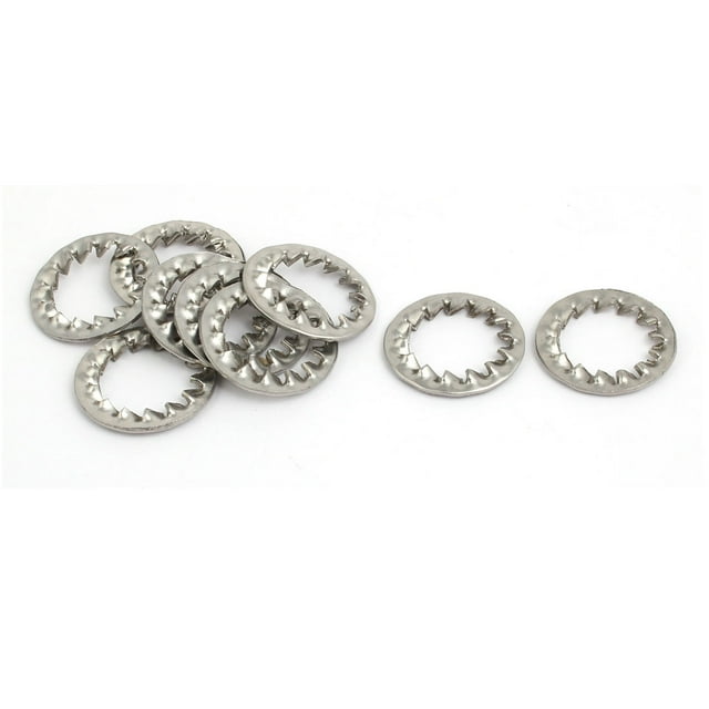 Unique Bargains 16mm Intérieur Dia 304 Joint de Rondelles de Verrouillage Interne Dentelé en Acier Inoxydable 10pcs