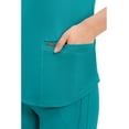 thumbnail image 5 of Cherokee Form Scrubs Top for Women V-Neck Plus Size CK840, 3XL, Teal Blue, 5 of 10