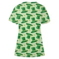 thumbnail image 3 of Frostluinai Printing Working Uniform Nursing Uniform For Womens Scrubs Tops Color Casual Working Uniform With Pocket V-Neck Work Utility&Safety Tops Nursing Worker Protective Clothing Top, 3 of 3