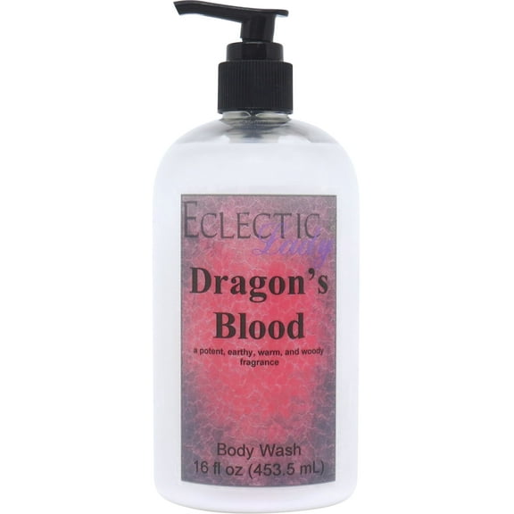 Dragon's Blood Body Wash by Eclectic Lady, Liquid Shower Gel for Women and Men, 16 Ounces