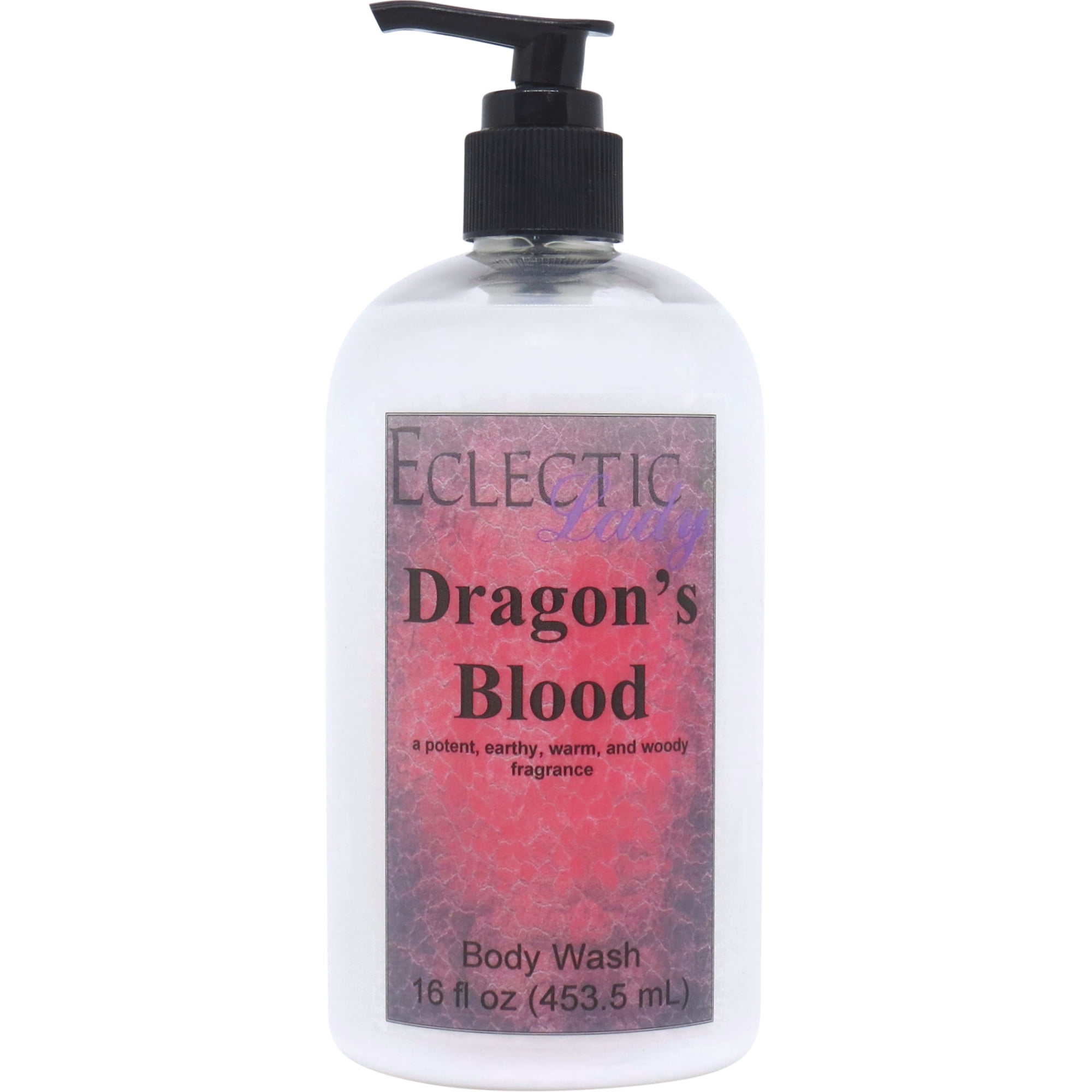 Dragon's Blood Body Wash by Eclectic Lady, Liquid Shower Gel for Women and Men, 16 Ounces
