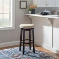 thumbnail image 2 of Riverbay Furniture 29" Transitional Wood Swivel Bar Stool in White, 2 of 9