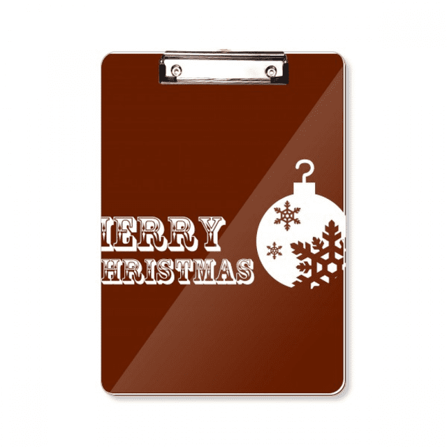 Bola de nieve de Navidad flor color sorpresa Portapapeles Carpeta de escritura Placa de soporte A4