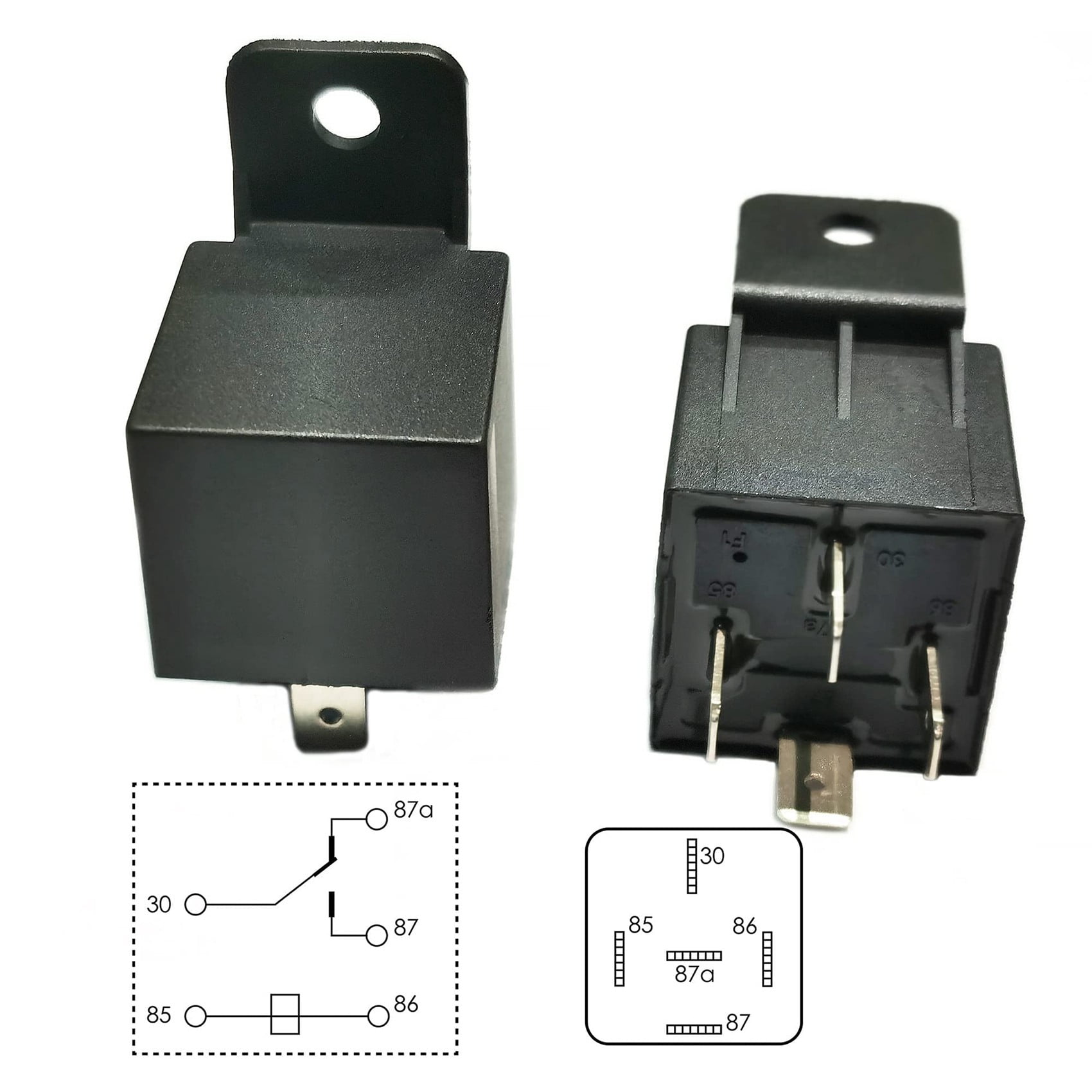 40 AMP Waterproof Relay Kit Dual Electric Fan Relay Kit Fan Thermostat