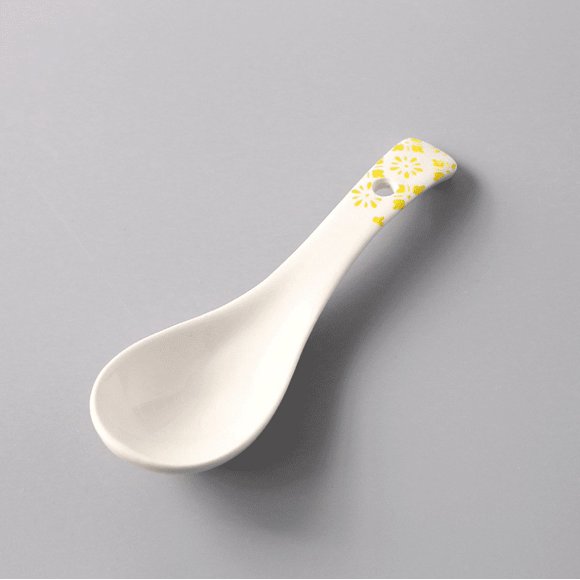 Ensemble de 5 Cuillères à Soupe en Céramique, Cuillères Japonaises, Cuillère Ménagère Simple, Couleur#17