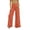 CVW48-Saffron, variant on Women'S Straight Leg Pants High Waisted Loose Fits Pant Ruffle Hem Button Front Lounge Trousers With Pockets Cute Long Pants Gray L