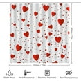thumbnail image 2 of Valentines Day Shower Curtain Falling Red Love Hearts Shower Curtain for Bathroom Valentines Lovers Couples Romantic Decors,Waterproof Shower Curtain 72x72 Inches with 12 Hooks, 2 of 5