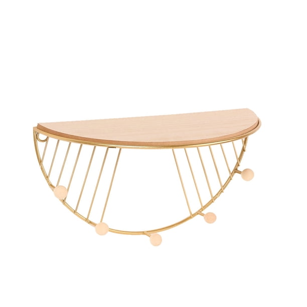Matsuzay Soporte de exhibición Estante de pared Estante de almacenamiento Accesorios para el hogar Instalación práctica multipropósito Almacenamiento y organización del hogar Oro Pequeño