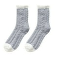 thumbnail image 2 of Mode Garder au Chaud Femmes Mode Patchwork Dames Patchwork Chaussettes Épaisses, 2 of 9