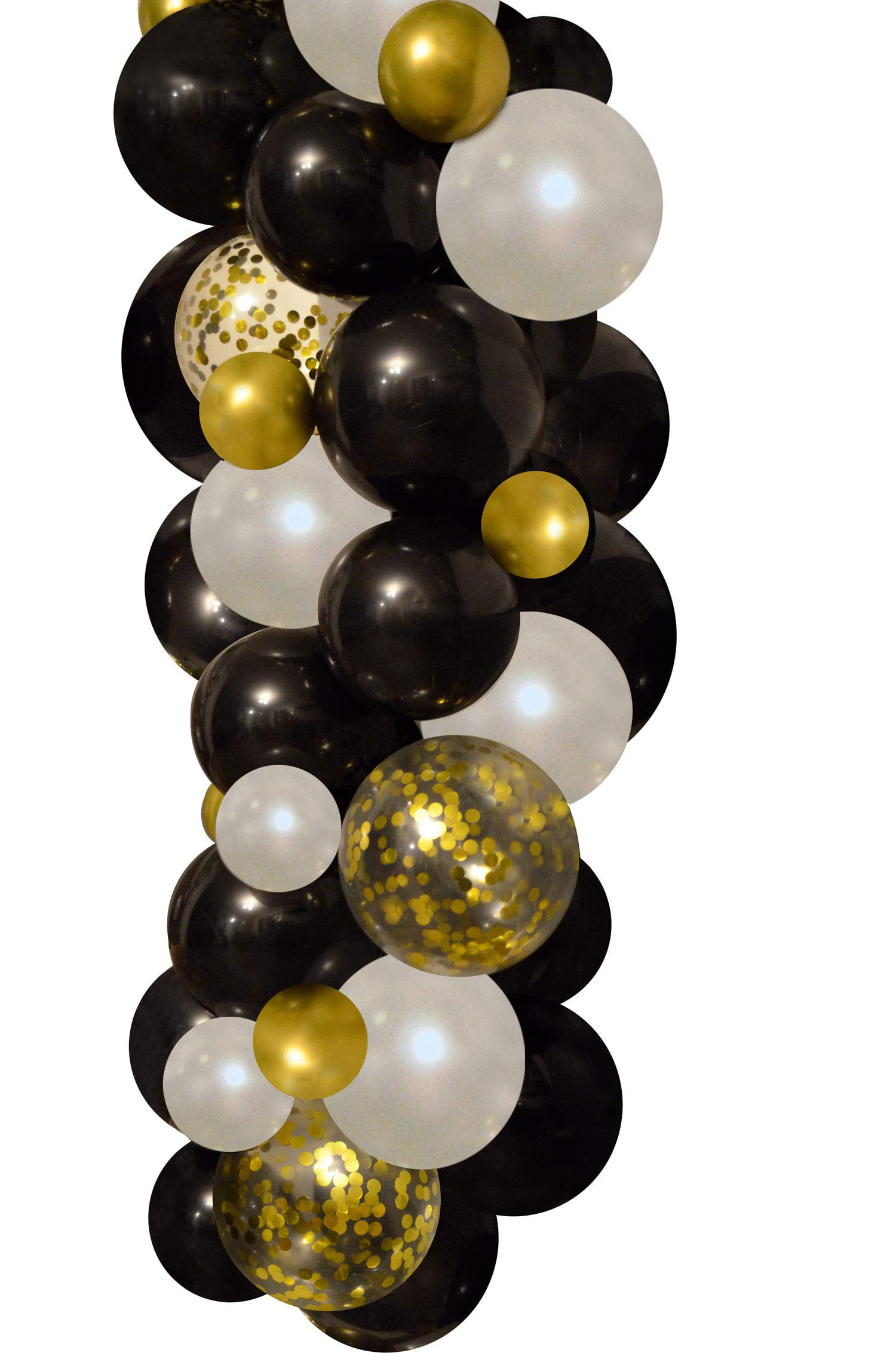 Black, Gold & Silver Balloon Garland – Fig Balloon Co.