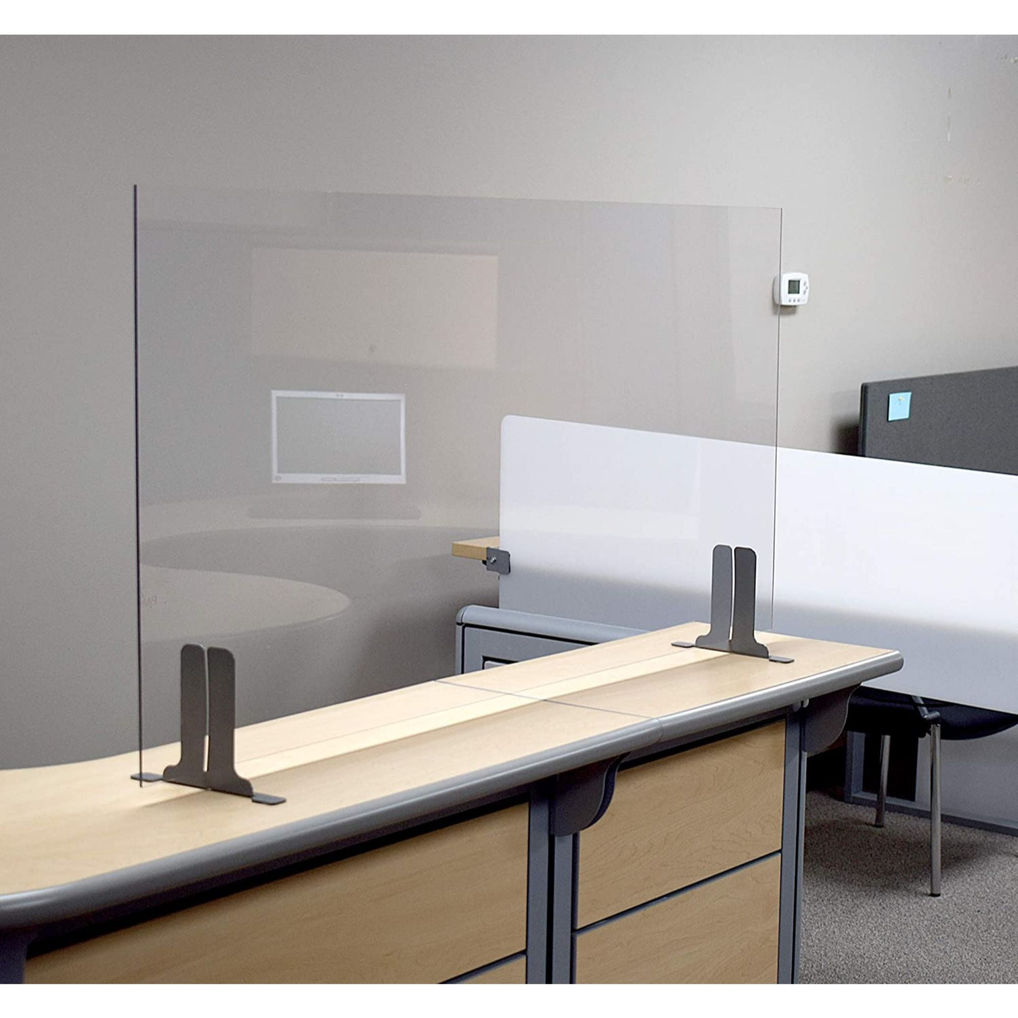 Sneeze Guard Clear Freestanding Barrier Table Desk Countertop Shield Screen 