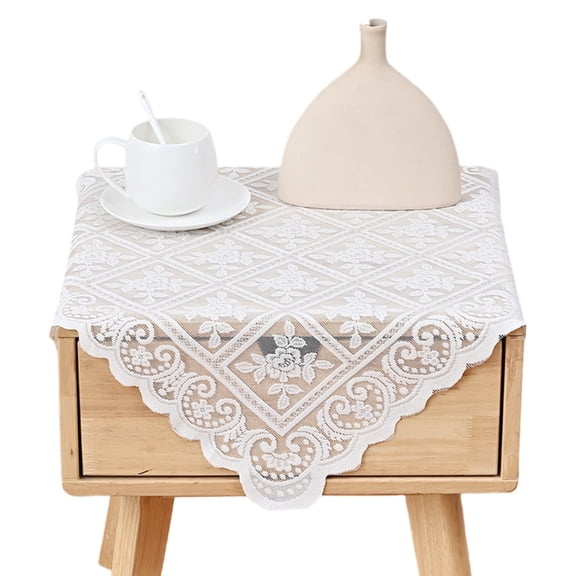 Polyester Embroidered Tablecloth Soft Shines Surfaces Table Runner Washable Durability Bedroom Dresser Top Covers Decors