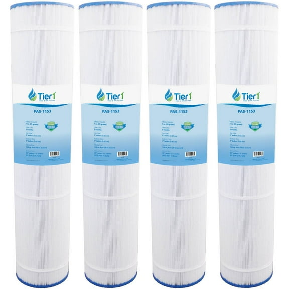 Tier1 Pool & Spa Filter Cartridge 4-pk | Replacement for Pentair Clean and Clear 520, Pleatco PCC130, Filbur FC-1978, C-7472, R173578 and More | 130 sq ft Pleated Fabric Filter Media