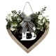 thumbnail image 1 of Guirnalda de 26 letras en forma de corazón con el apellido A Z para colgar en la puerta de entrada Guirnalda de primavera para colgar en la puerta de entrada, 1 of 3