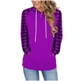 thumbnail image 3 of Jsaierl Hoodies for Women Cute Plaid Hooded Sweatshirt Classic Pullover Comfort Long Sleeve Tops Winter Fashion S-2XL, 3 of 7