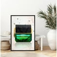 thumbnail image 2 of PixonSign Framed Wall Art Print Set Green Paint Splatter Perfume Bottle Floral Fashion Mixed Media Modern Art Glam Closeup Fun Multicolor Ultra for Living Room, Bedroom, Office - 16"x24" Black, 2 of 5