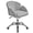 Gray, variant on Swivel Makeup Vanity Velvet Home Office Chair with Armrests, Light Gray