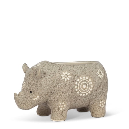 Set of 2 Rhino Shaped Planter