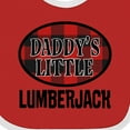 thumbnail image 4 of Inktastic Daddy Little Lumberjack Plaid Boys Baby Bib, 4 of 4