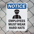 thumbnail image 5 of (2 Pack) Employees Must Wear Hard Hats OSHA Notice Sign 7 Inch X 10 Inch Indoor / Outdoor Rust-Free Aluminum Metal Signs for Workplace, Workshop, and Construction Site, Made in the USA, 5 of 8