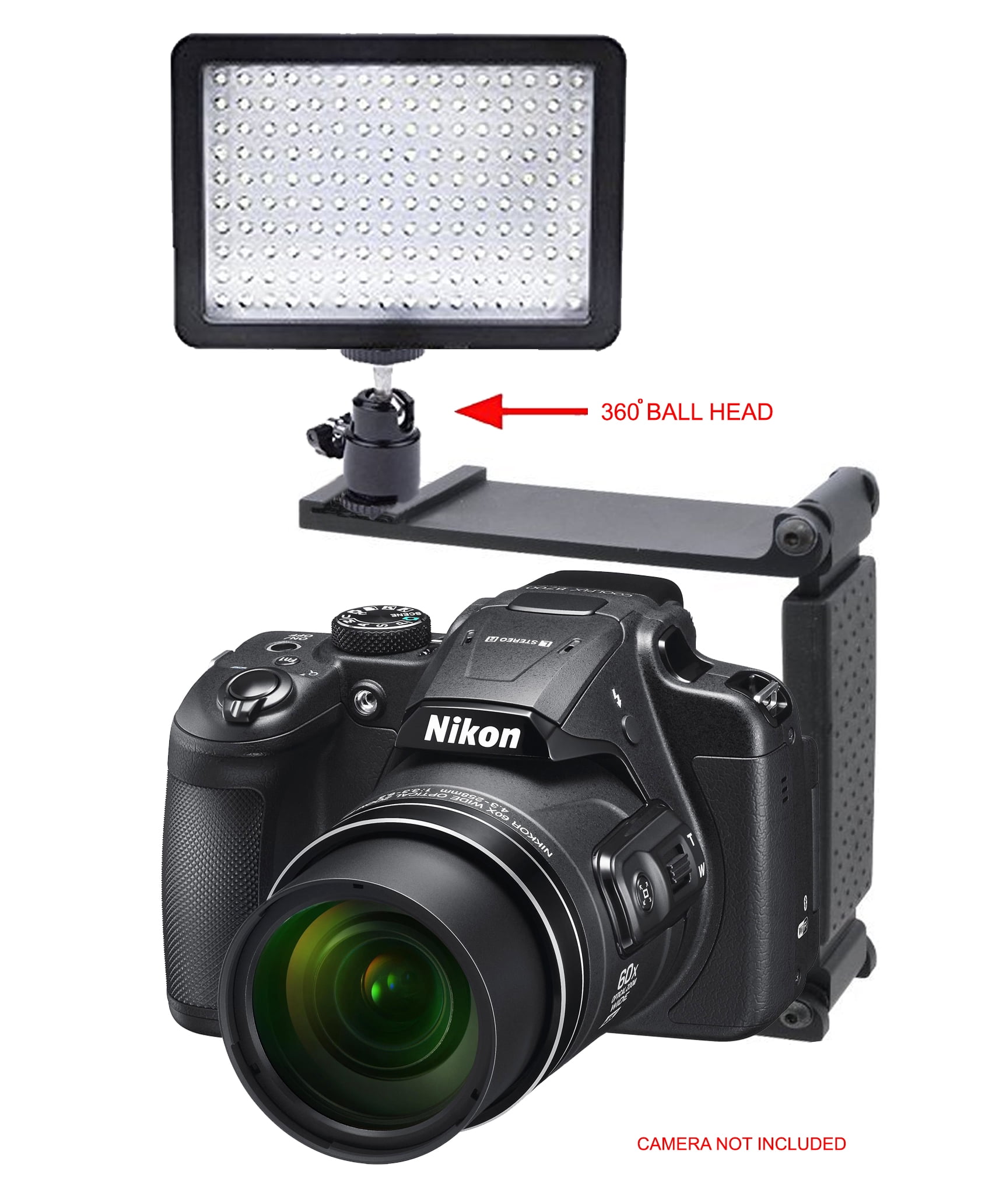 Wiskundig Dag Koning Lear Fujifilm Finepix S8300 Professional Long Life Multi-LED Dimmable Video  Light w/ Bracket - Walmart.com