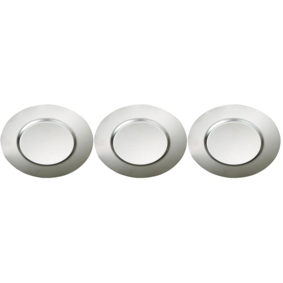 Stainless Steel Disc Serving Plate Small Plates Dinner Microwavable Hot Pot 3 Count