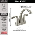 thumbnail image 3 of Delta Bathroom Sink Faucet Arvo Centerset Brushed Nickel, 25840LF-SP Faucet, 3 of 5