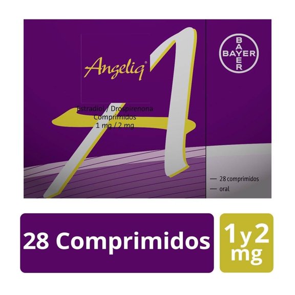 Angeliq Estradiol 1 mg, Drospirenona 2 mg 28 comprimidos