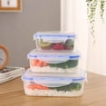 thumbnail image 1 of POINTERTECK 3pcs Food Storage Containers with Lid  Plastic Microwavable Food Container Rectangular Meal Prep Containers Reusable Lunch Boxes Leak-proof Stackable Fruit Storage Boxes - by, 1 of 10