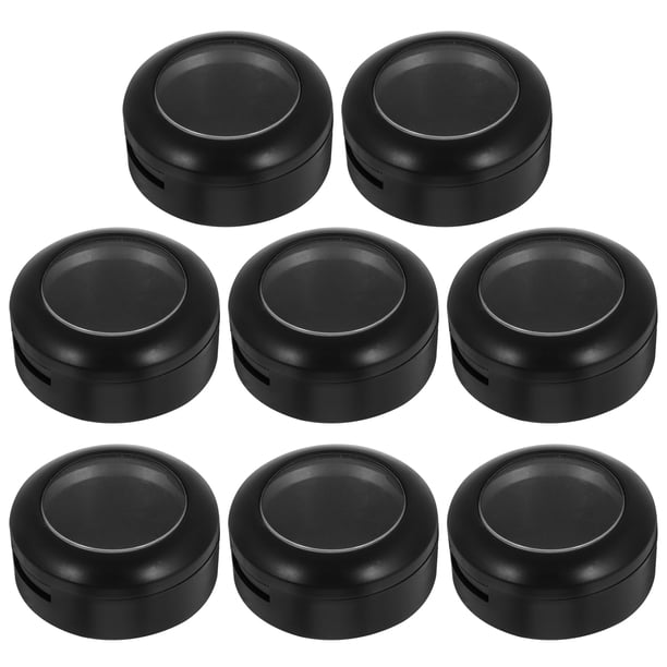 EeaseMX 8 cajas de maquillaje vacías, estuche redondo para guardar sombras de ojos, contenedor de viaje para mujeres y niñas, cosméticos DIY, pintalabios, iluminadores y polvos.